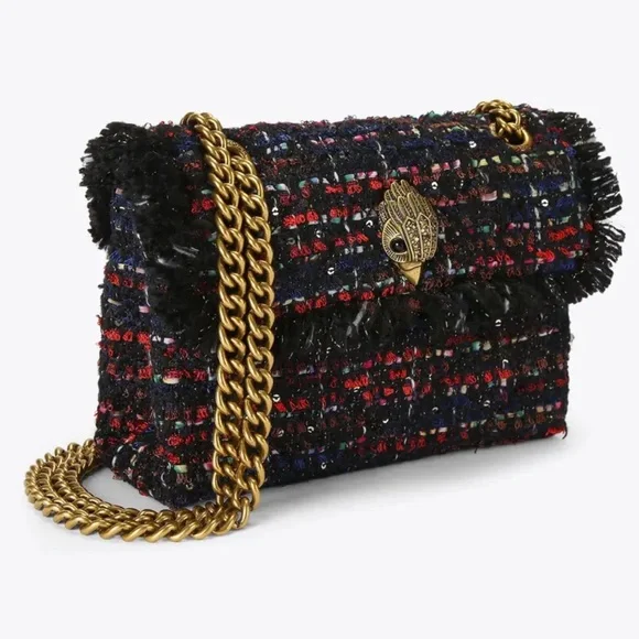Kurt Geiger London Mini Tweed Kensington Bag EUC - Picture 2 of 8